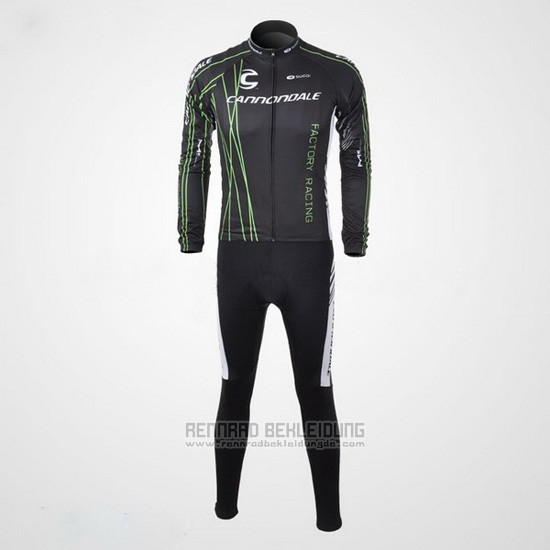 2010 Fahrradbekleidung Cannondale Shwarz Trikot Langarm und Tragerhose